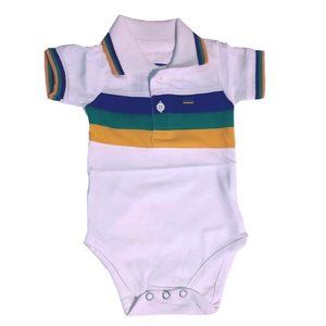 Mardi Gras White PGG Infant Onesie Romper Sht Slv